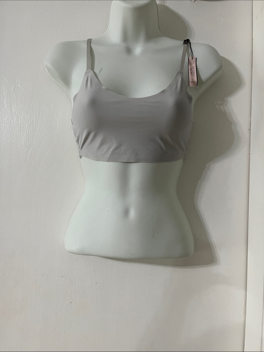 Victoria's Secret Lace Bandeau Bralette in Light Gray
